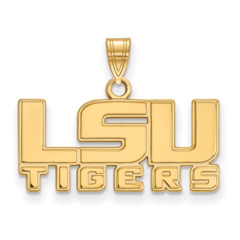 14k Gold Plated Silver Louisiana State Small 'Lsu Tigers' Pendant